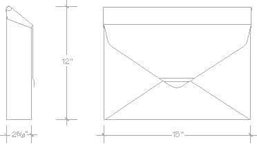 Nvelope side & front elevations with dimensions